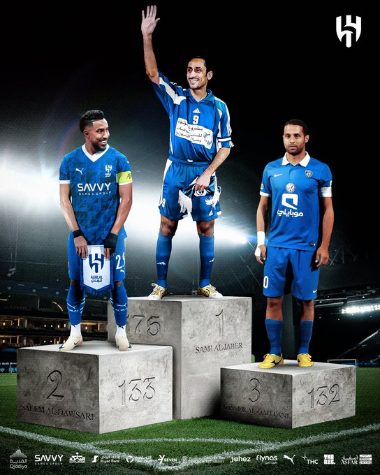 Salem moves up to second in all-time goals for Al Hilal